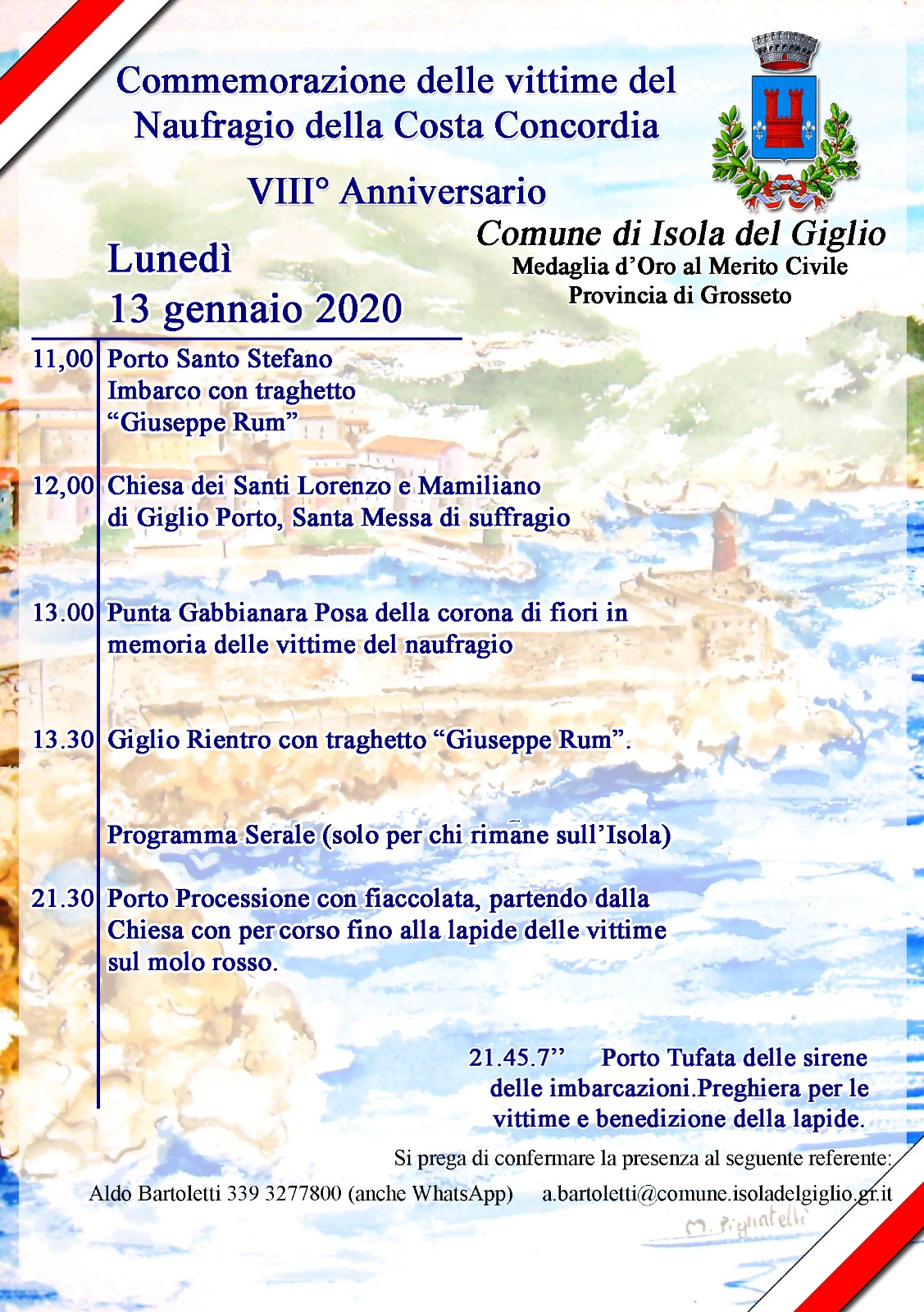 Programma VIIIo Anniversario Naufragio